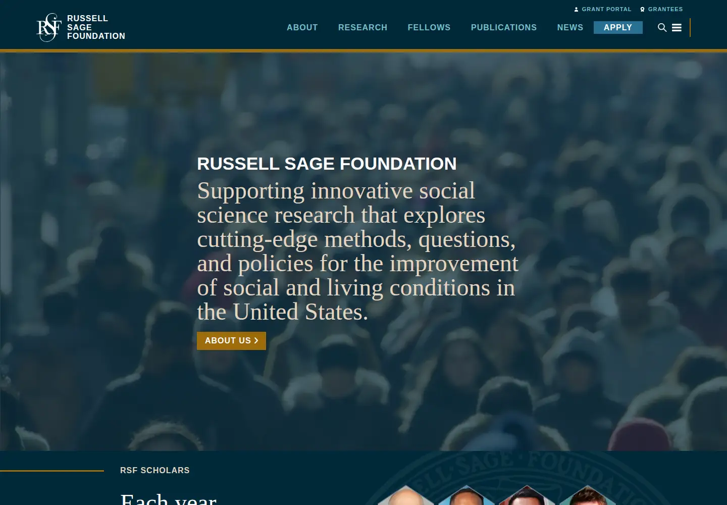 Screenshot of russellsage.org