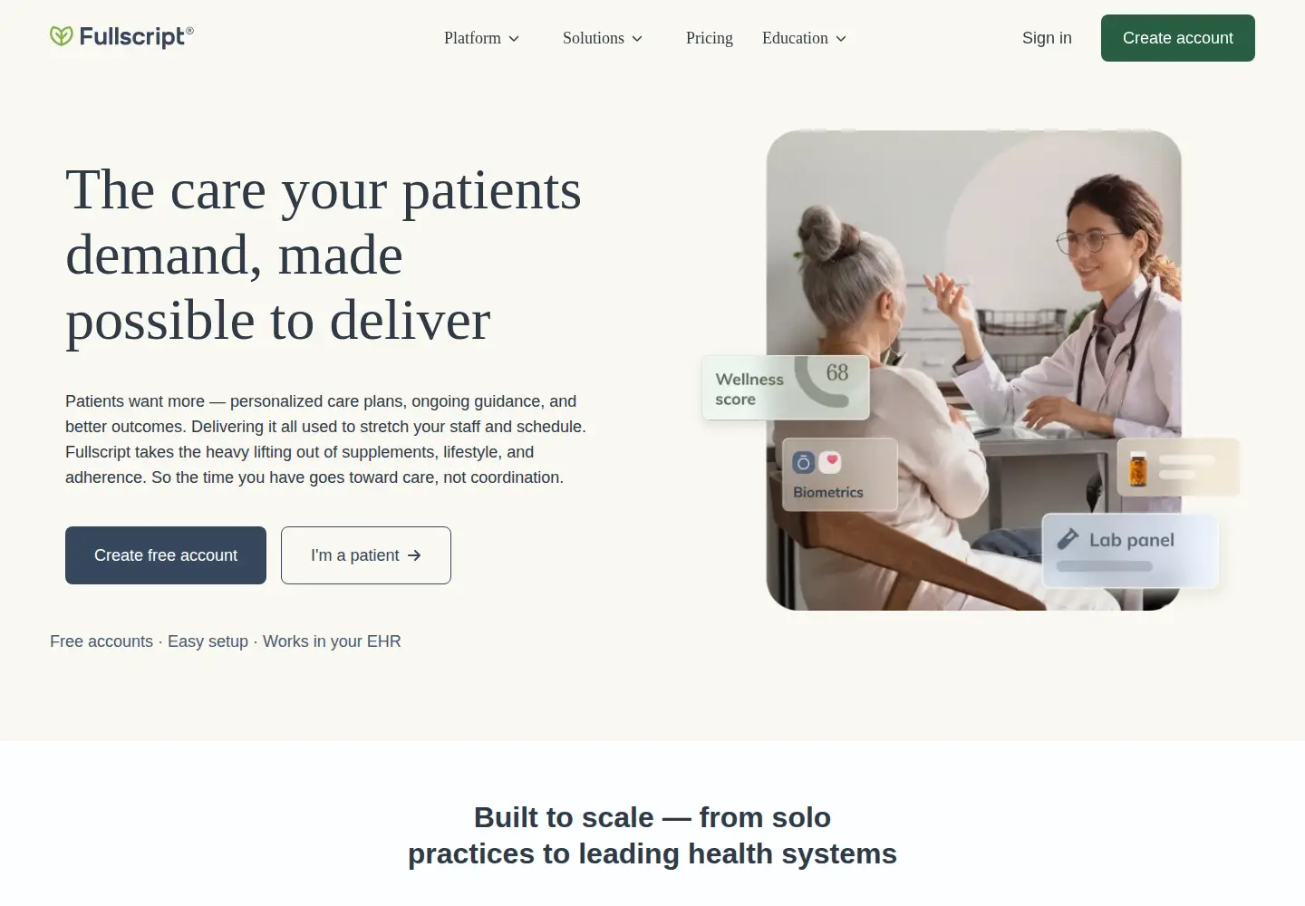 Screenshot of fullscript.com