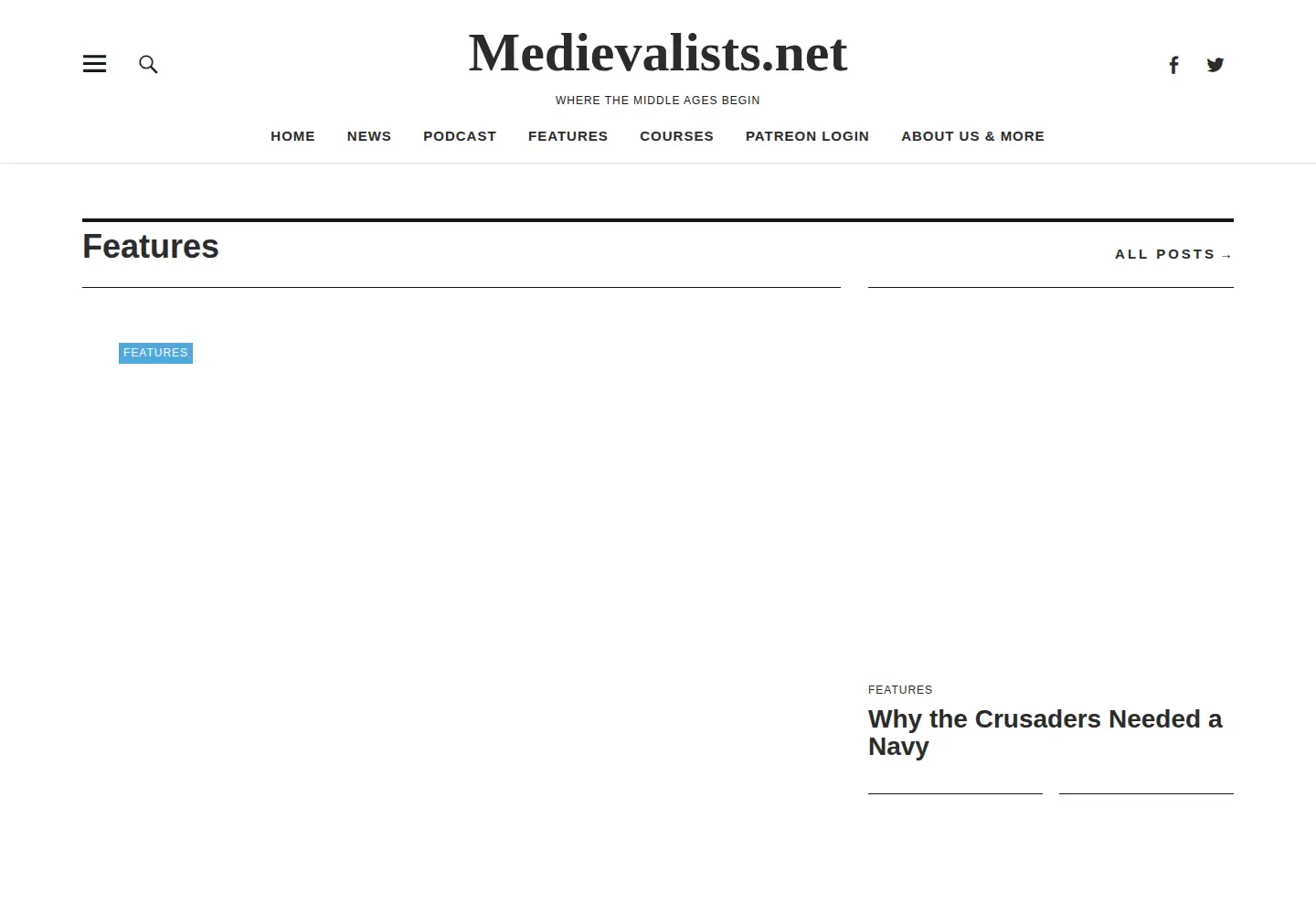 Screenshot of medievalists.net