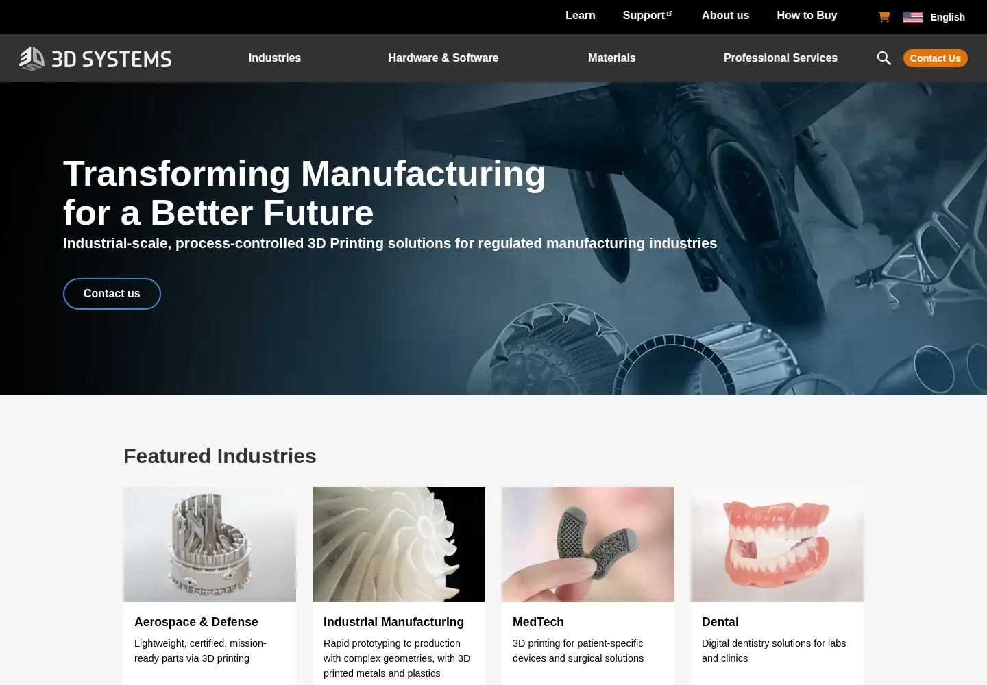 Screenshot of 3dsystems.com