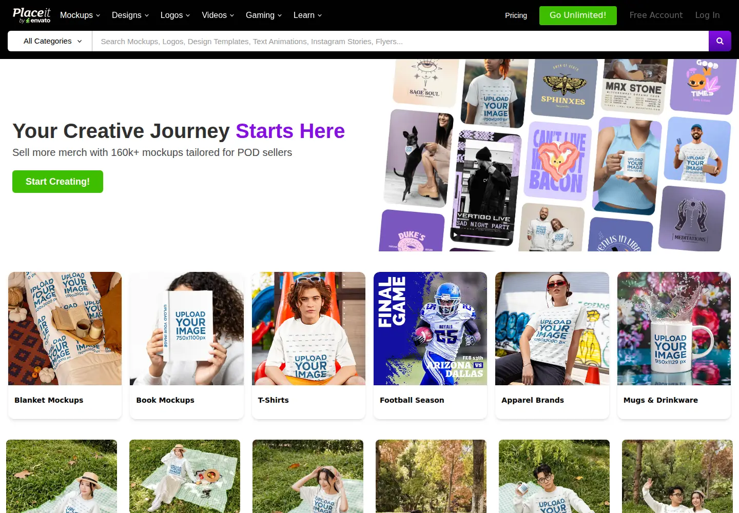 Screenshot of placeit.net