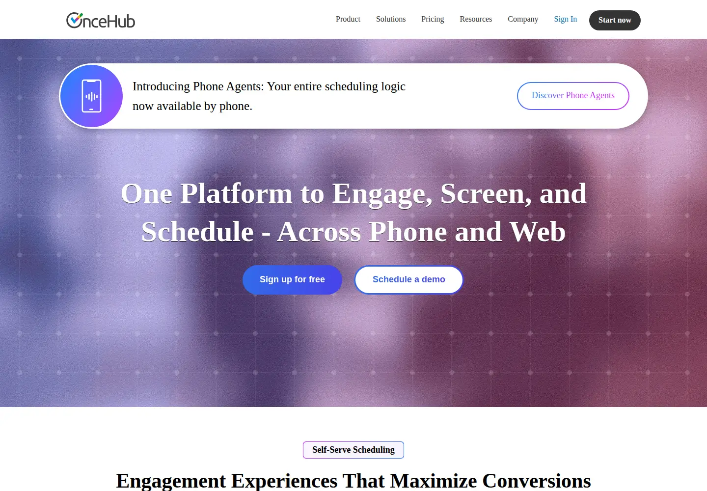 Screenshot of oncehub.com