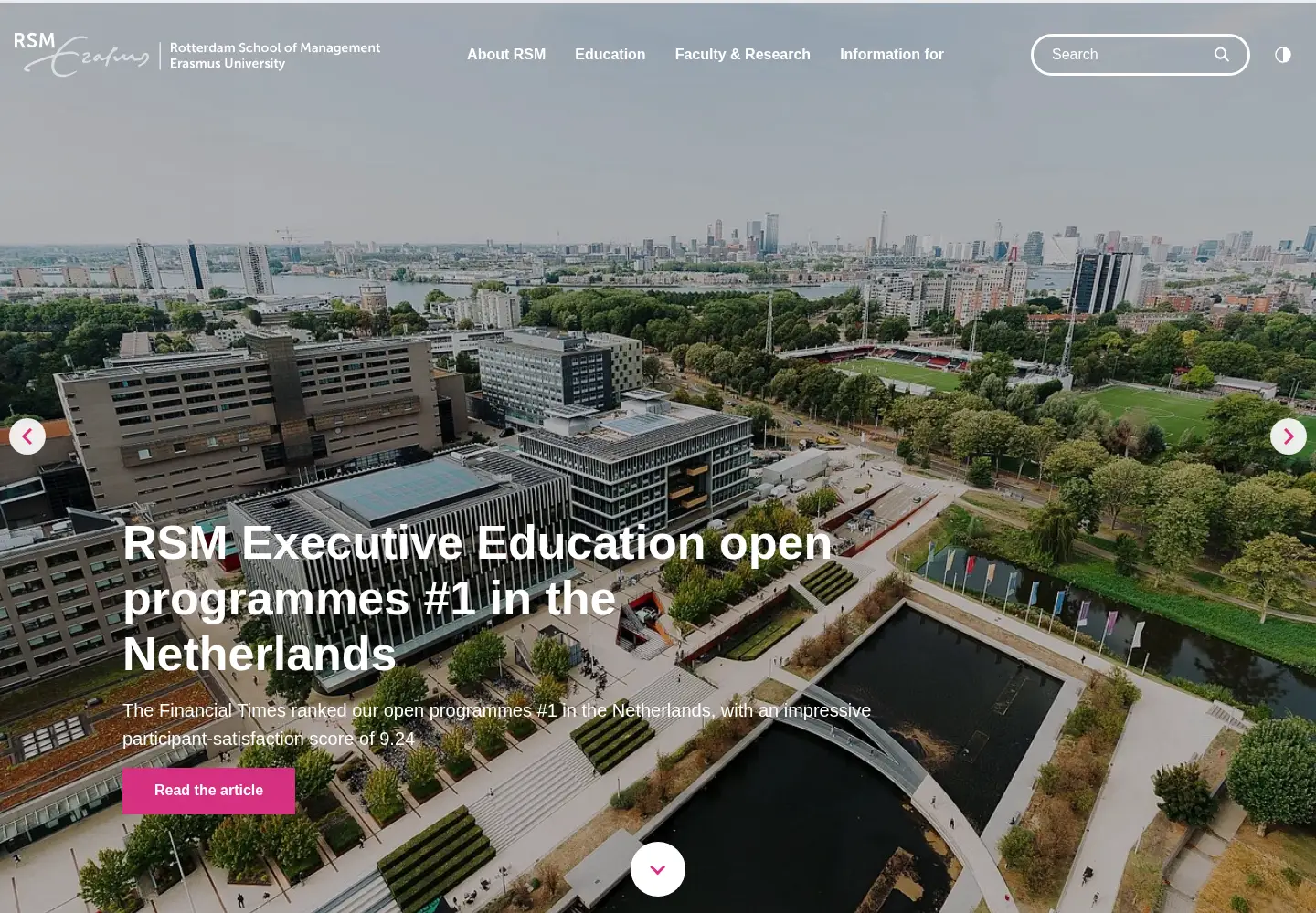 Screenshot of rsm.nl