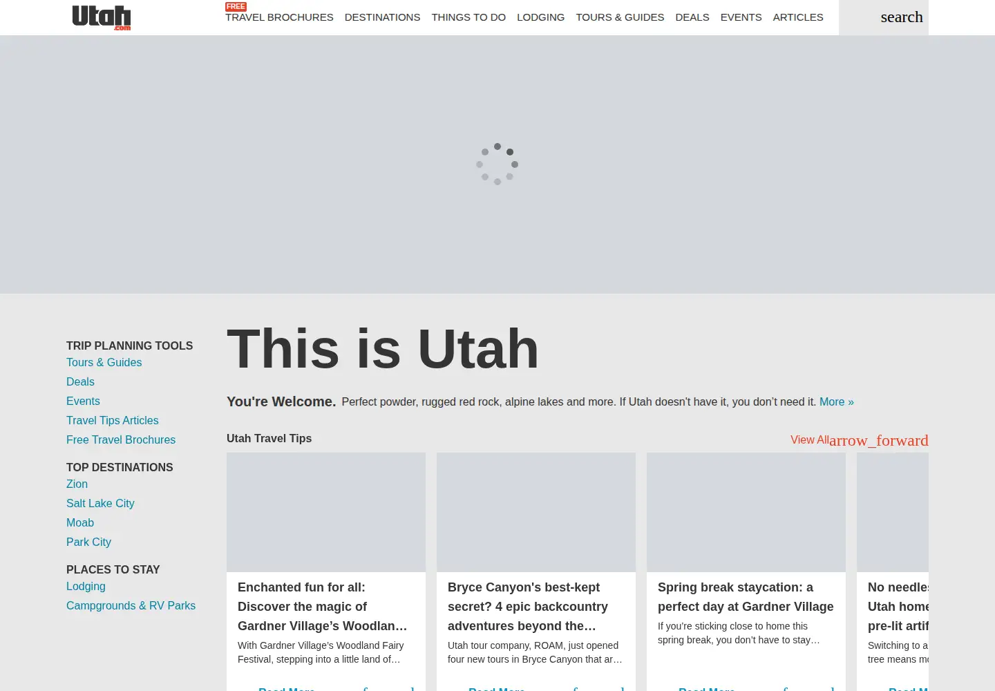 Screenshot of utah.com