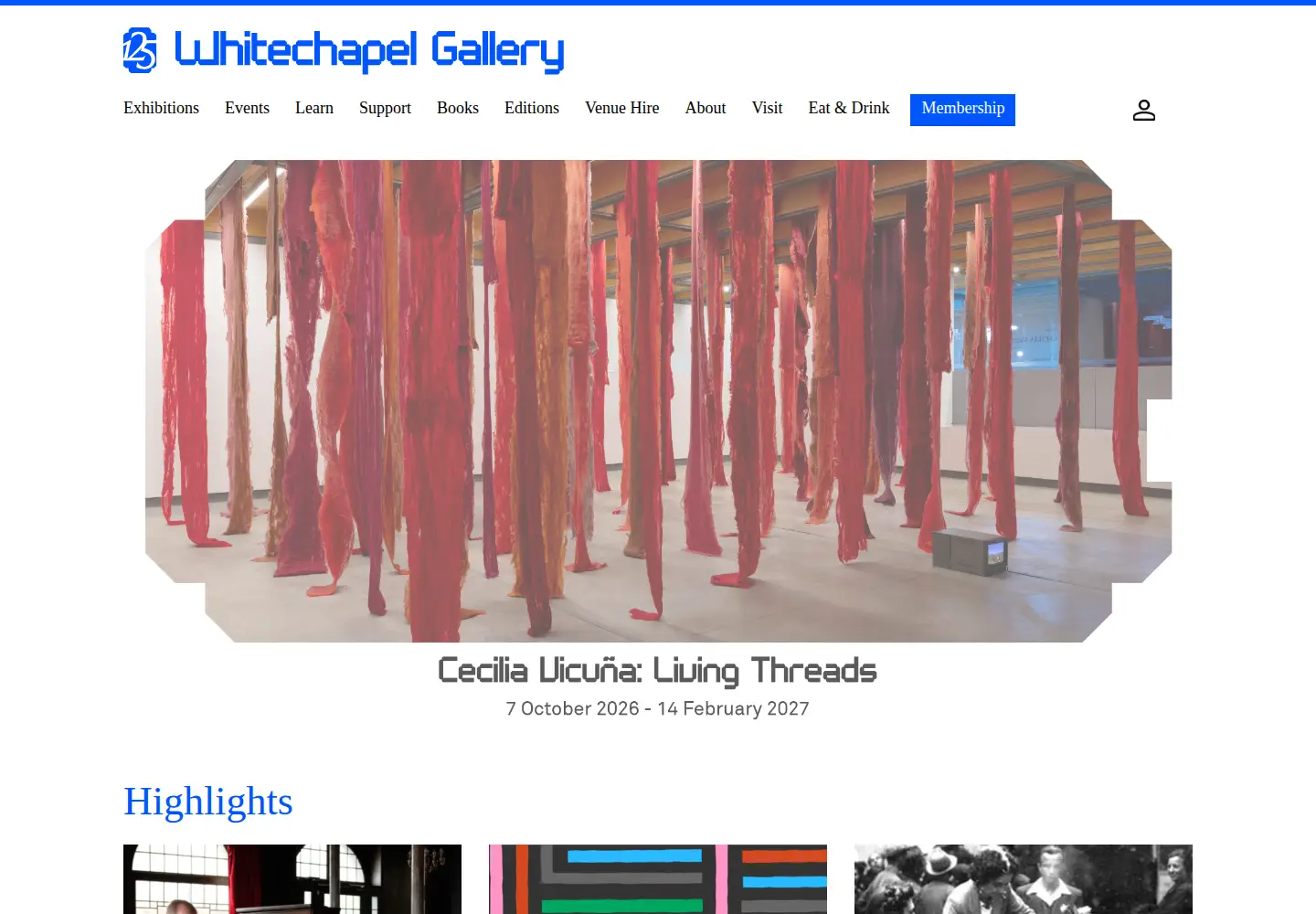 Screenshot of whitechapelgallery.org