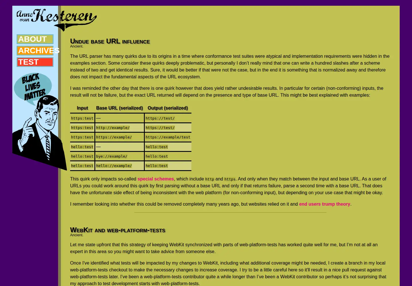 Screenshot of annevankesteren.nl