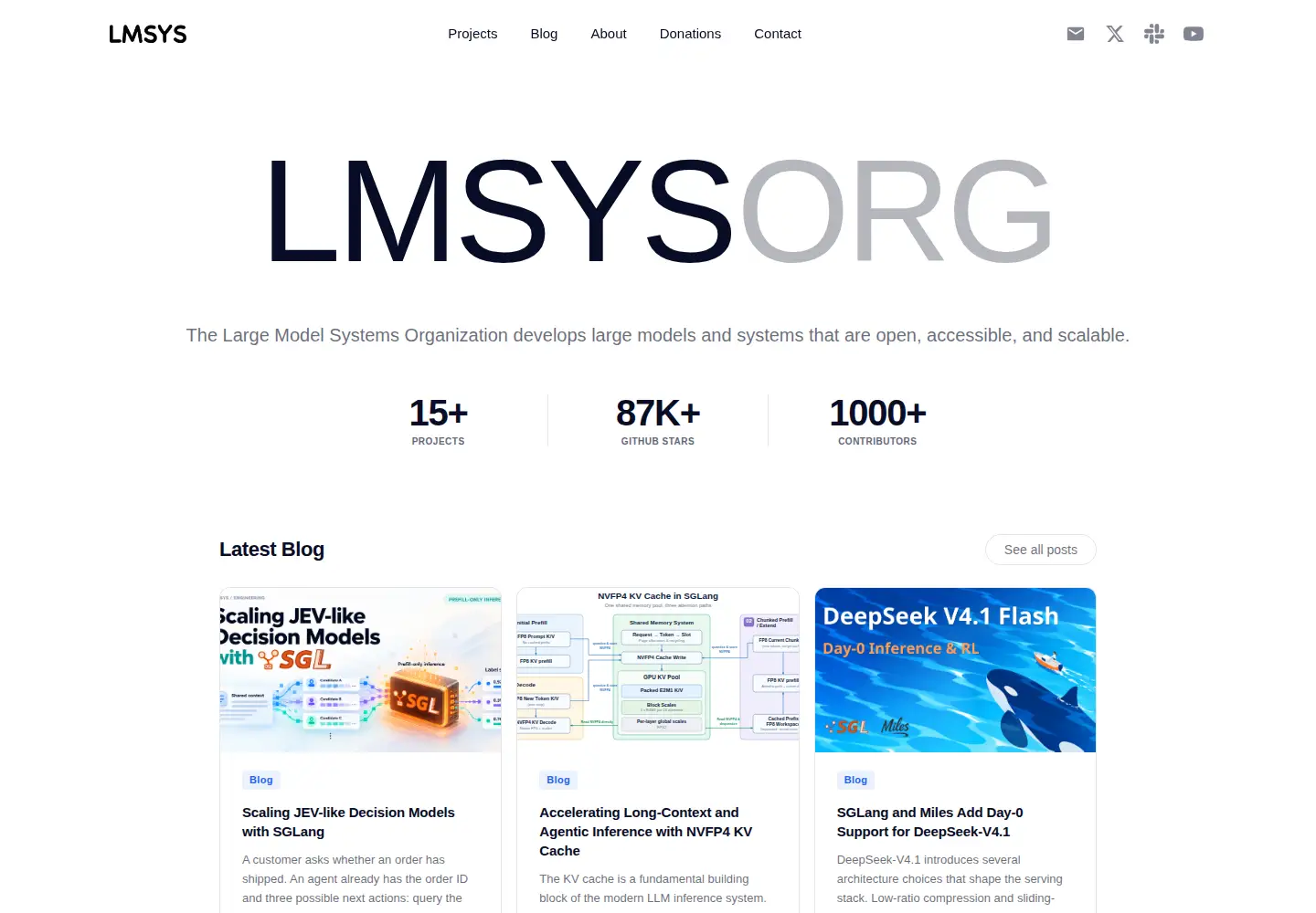Screenshot of lmsys.org