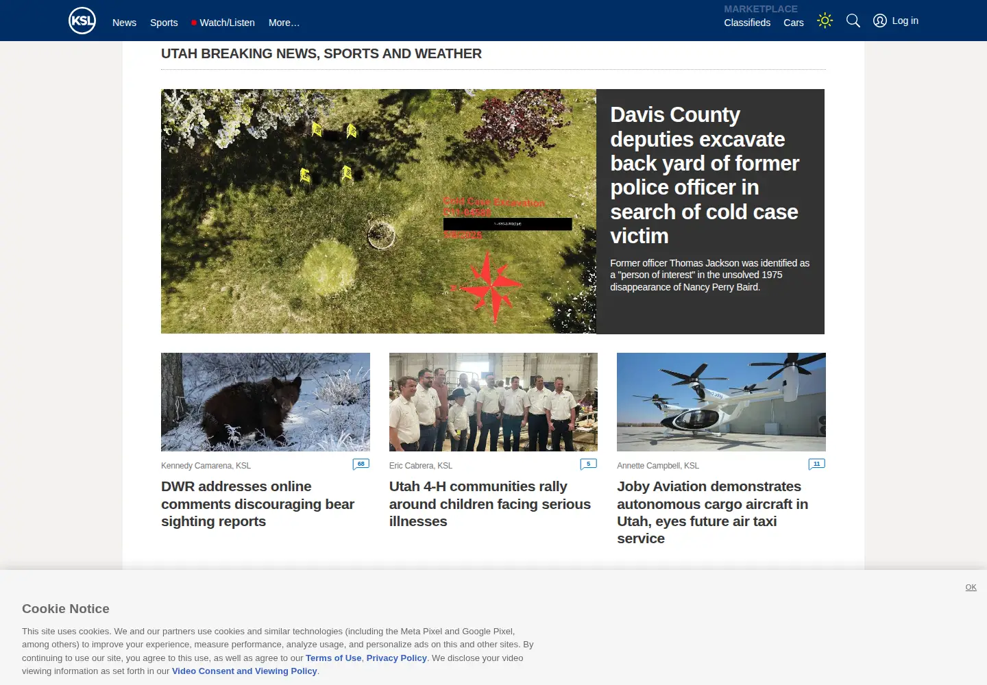 Screenshot of kslnewsradio.com