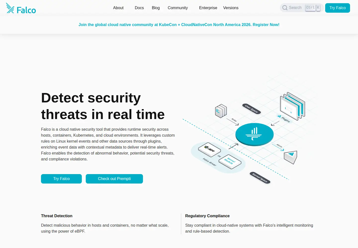 Screenshot of falco.org