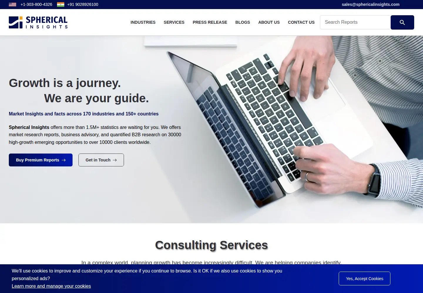 Screenshot of sphericalinsights.com