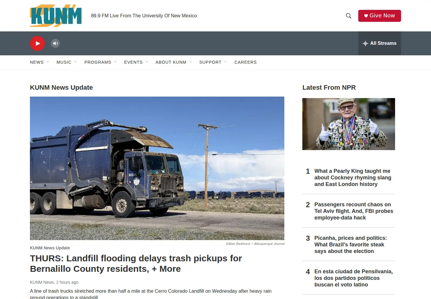 Screenshot of kunm.org
