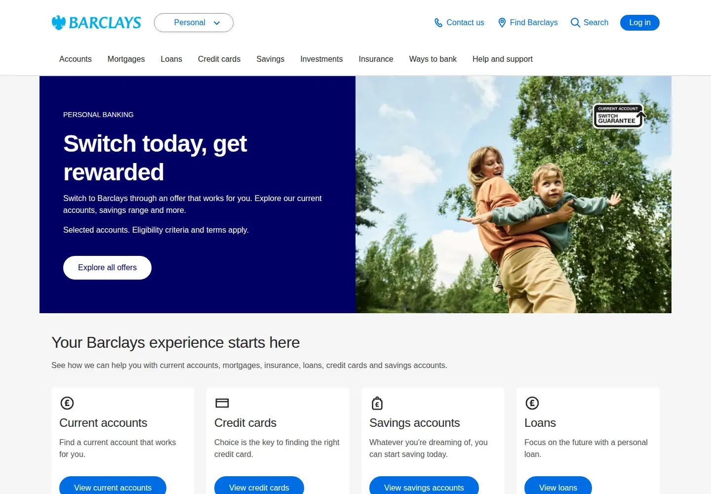 Screenshot of barclays.co.uk