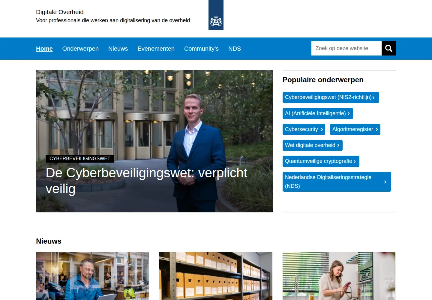 Screenshot of digitaleoverheid.nl