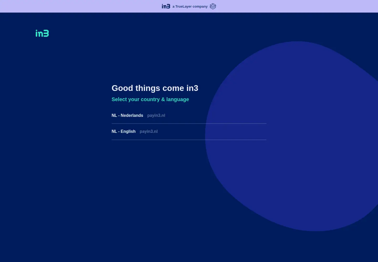 Screenshot of payin3.eu