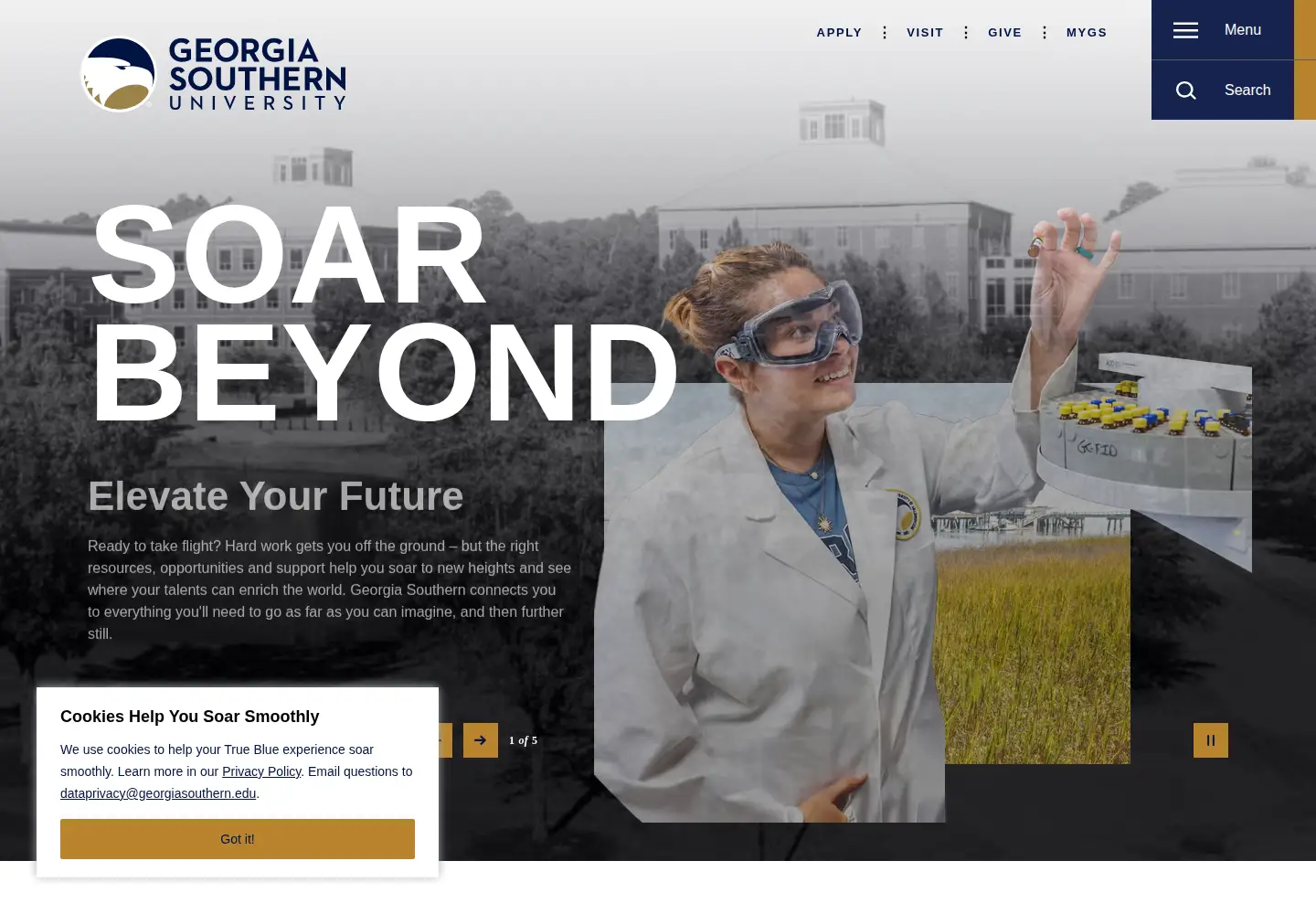 Screenshot of georgiasouthern.edu