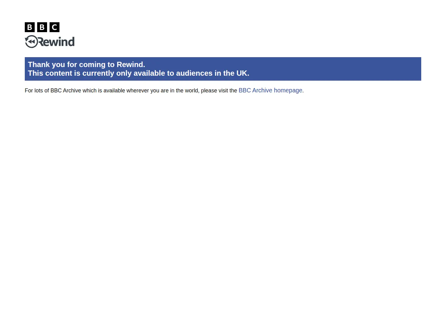 Screenshot of bbcrewind.co.uk