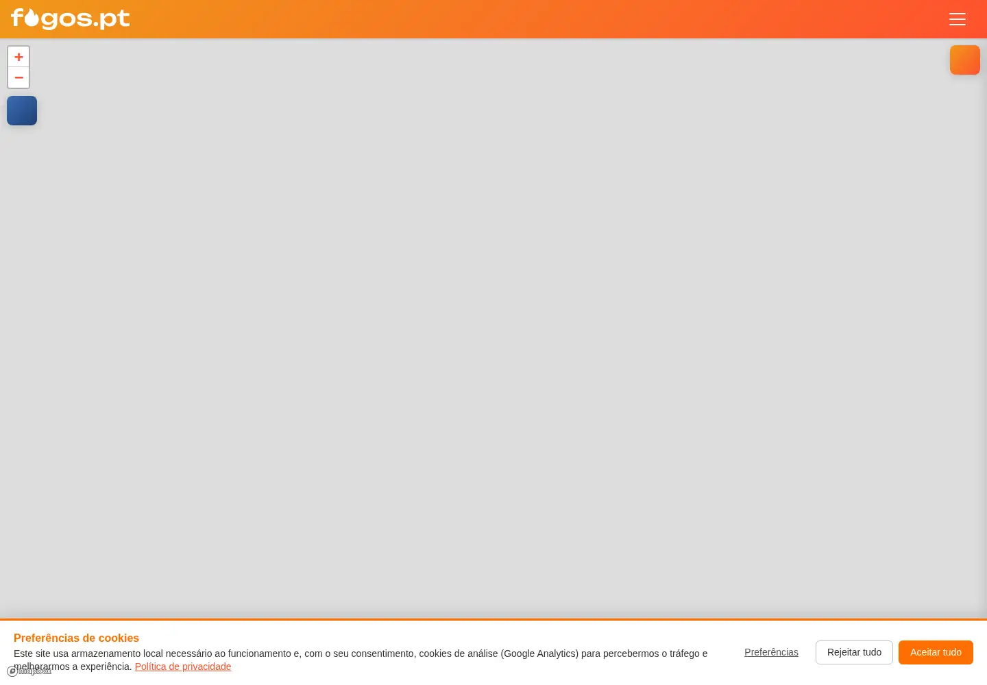 Screenshot of fogos.pt