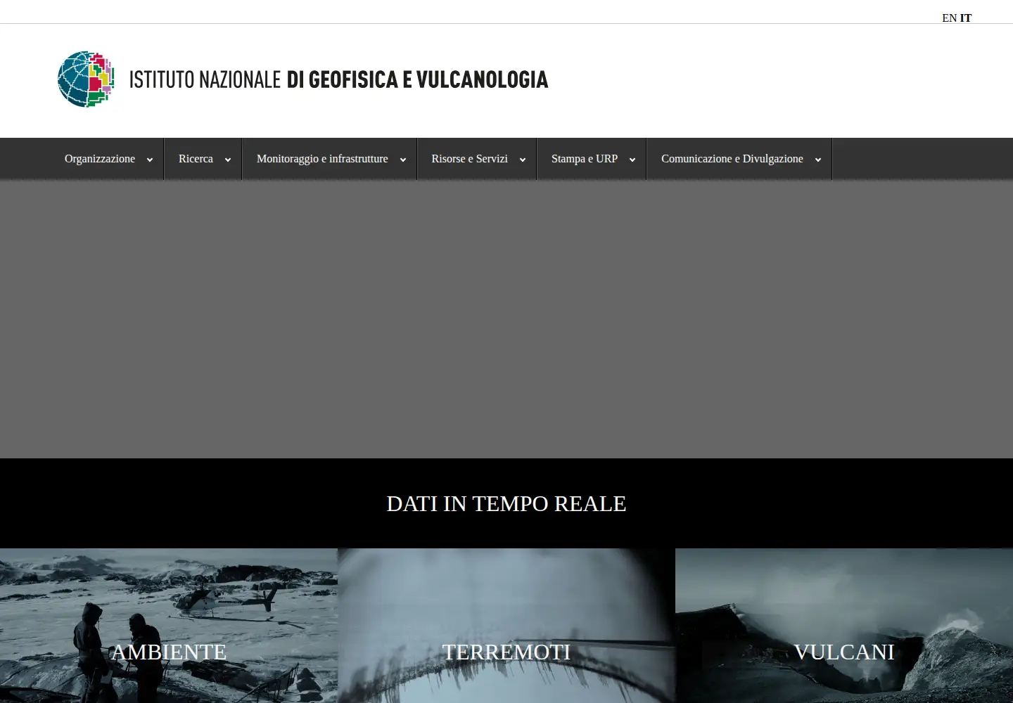 Screenshot of ingv.it