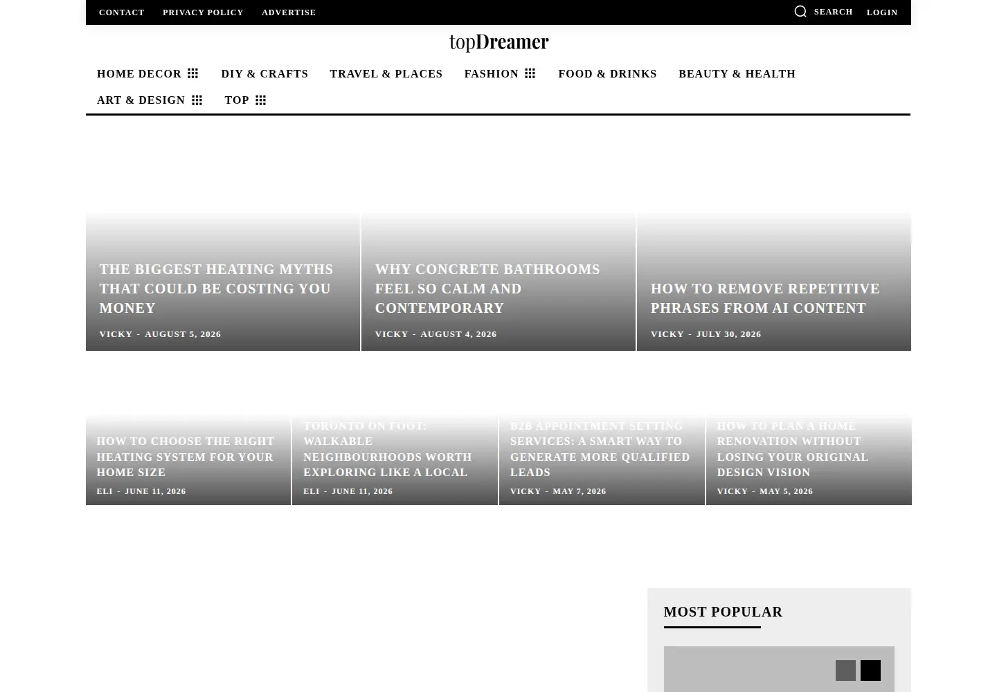 Screenshot of topdreamer.com