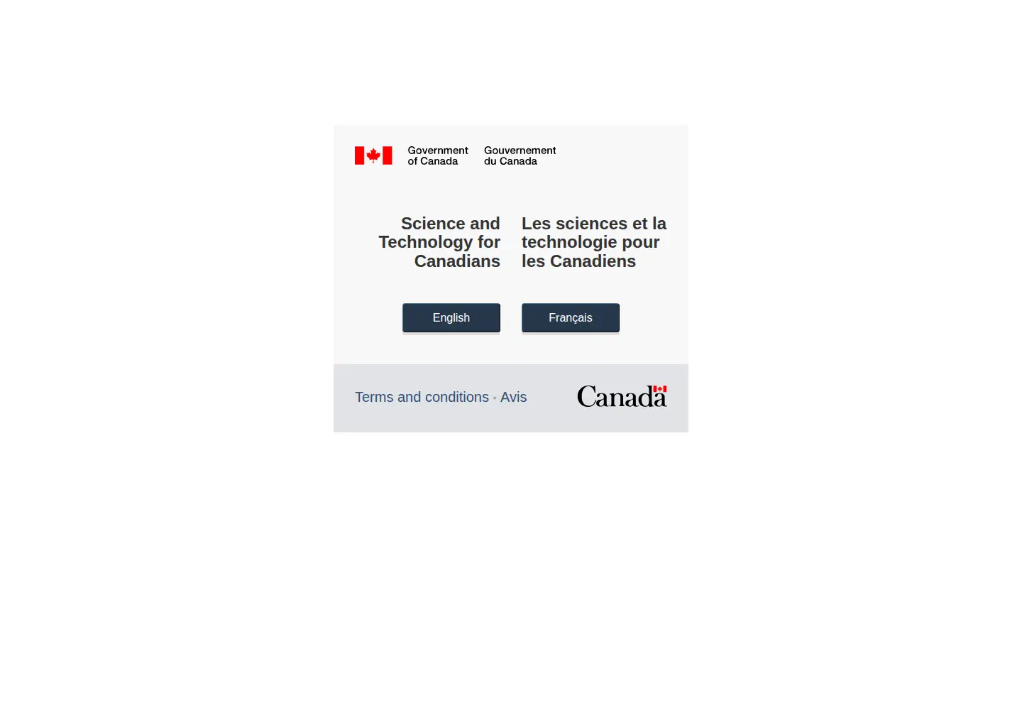 Screenshot of science.gc.ca