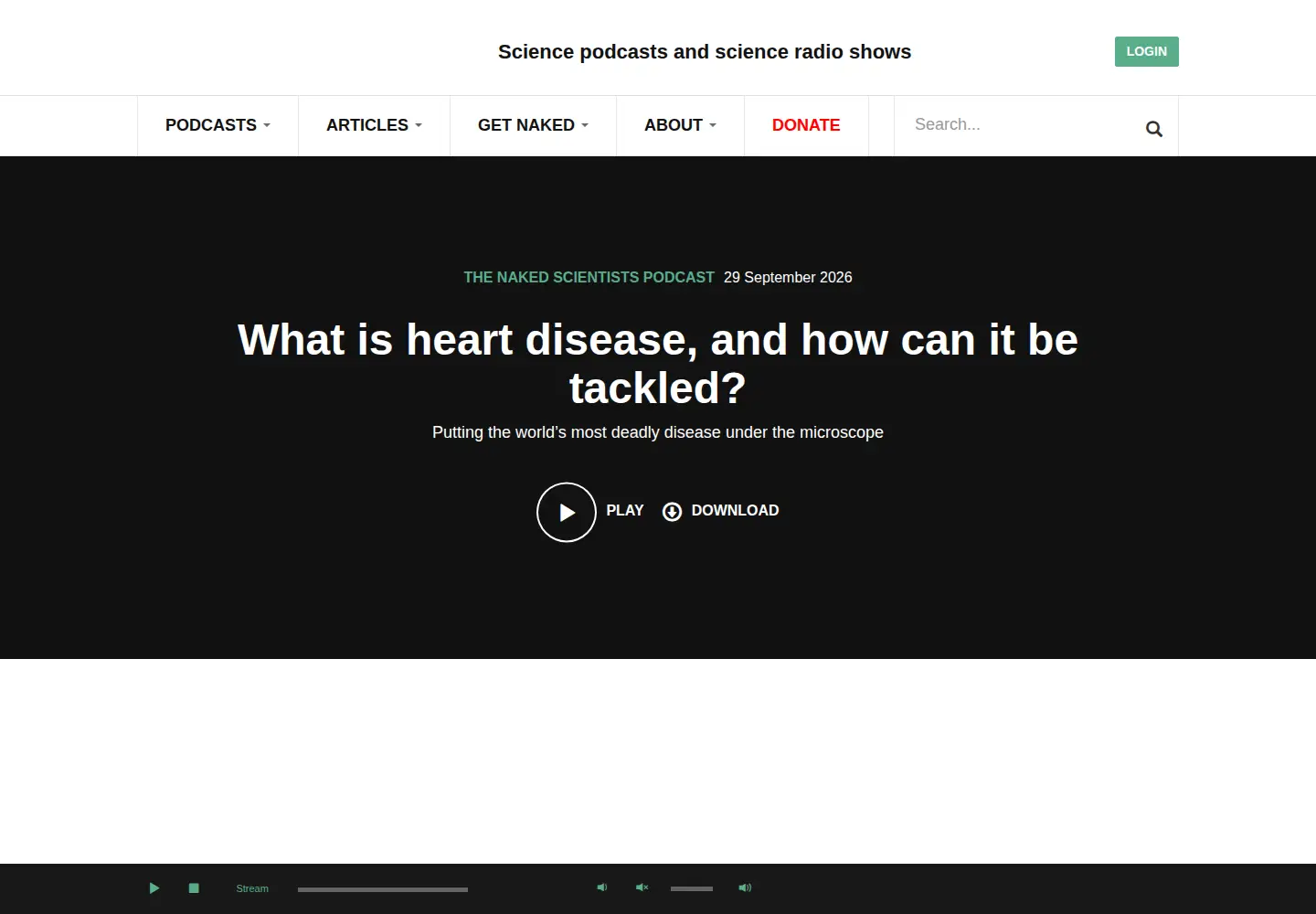 Screenshot of thenakedscientists.com