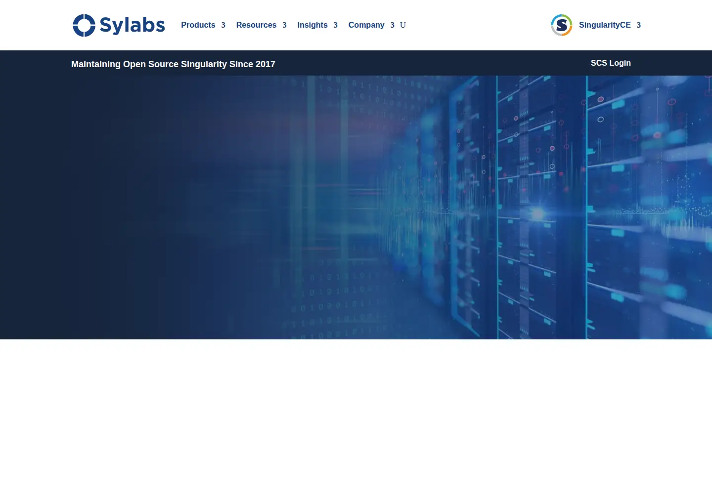Screenshot of sylabs.io