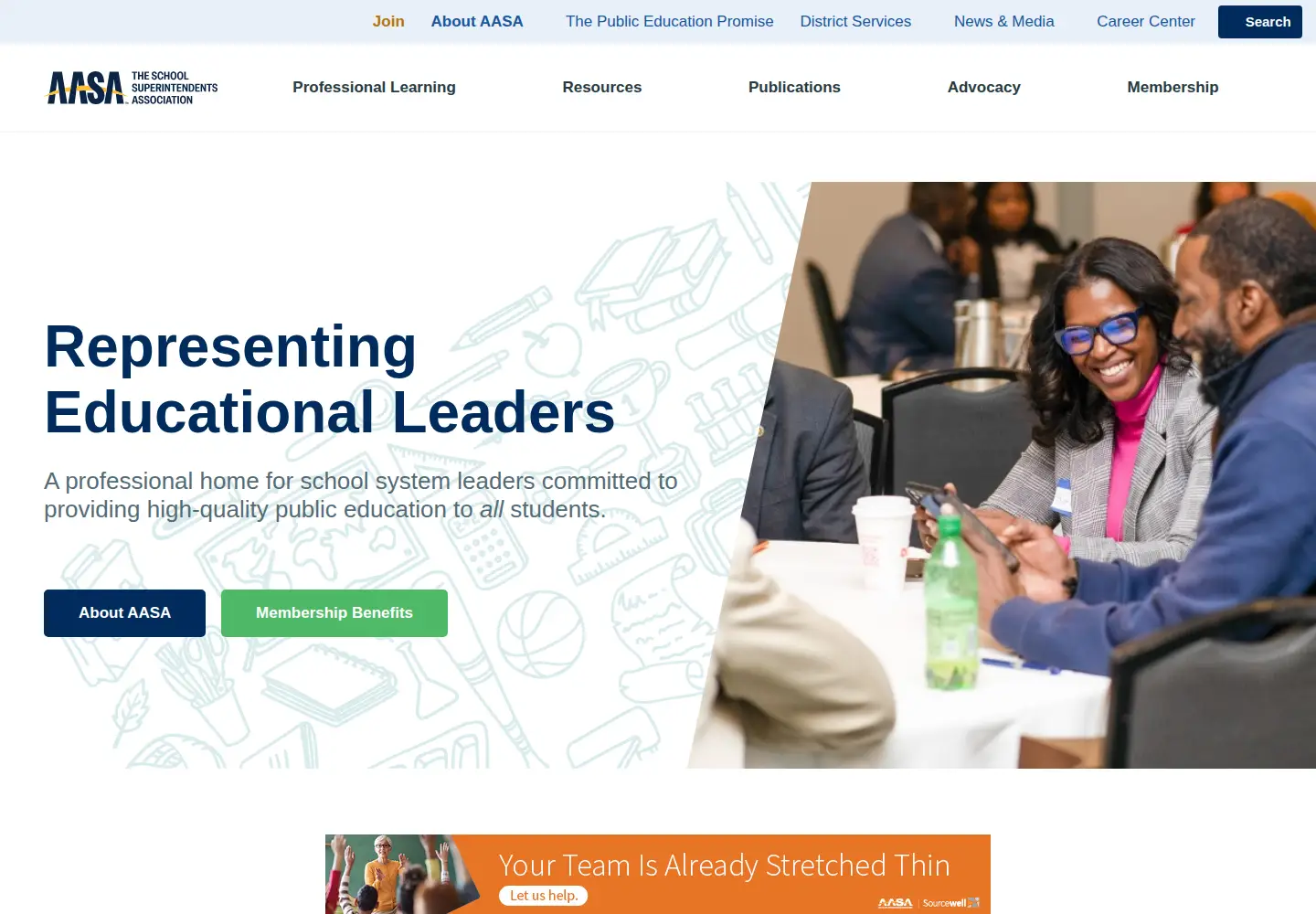 Screenshot of aasa.org