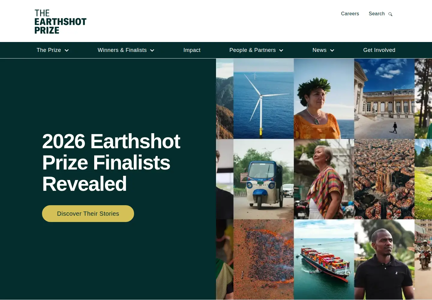 Screenshot of earthshotprize.org