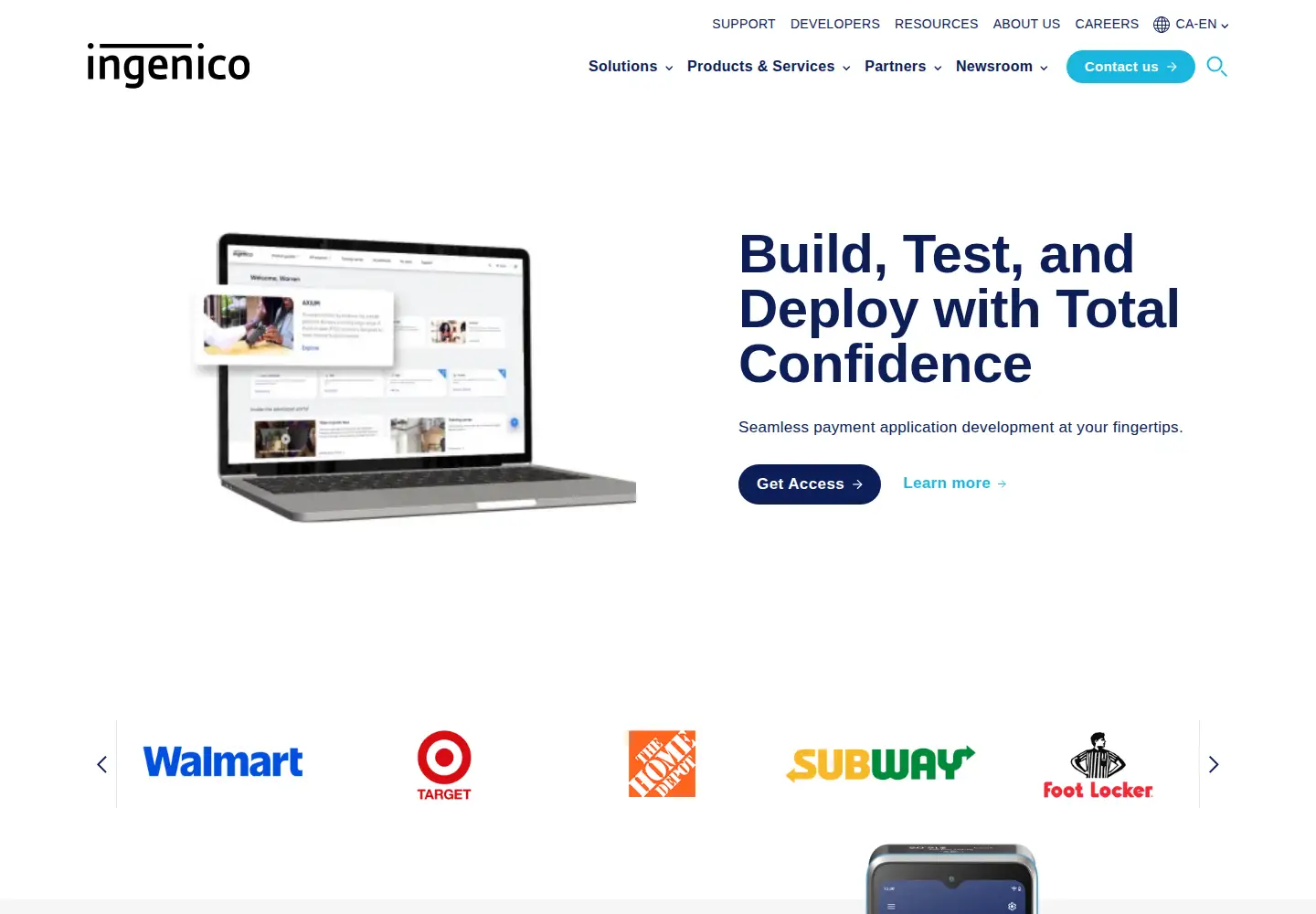 Screenshot of ingenico.com