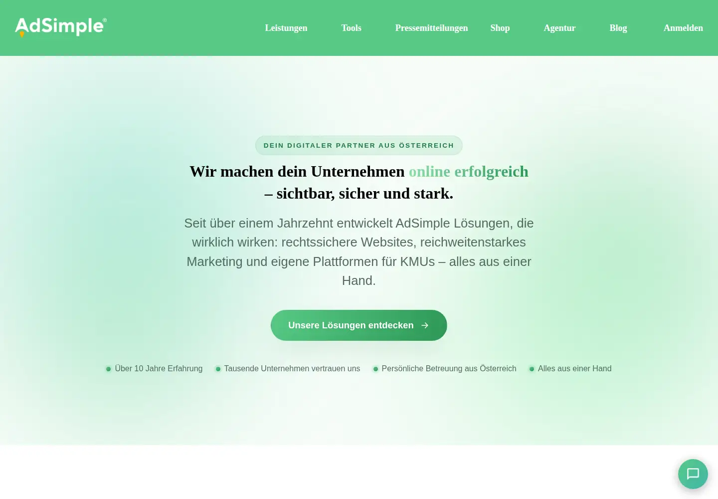 Screenshot of adsimple.at