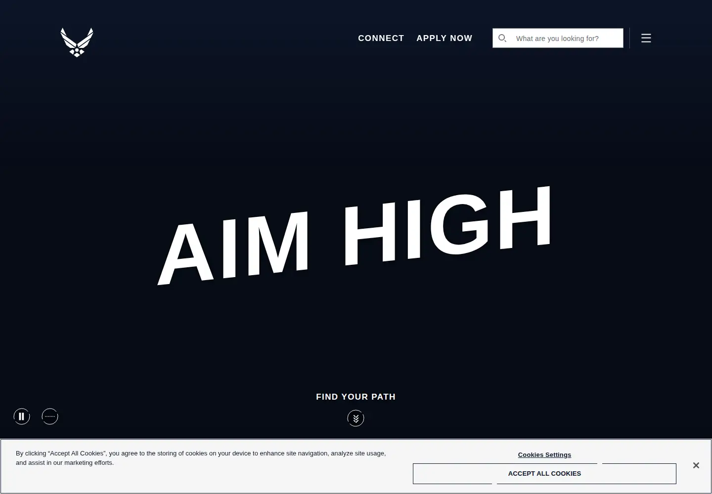Screenshot of airforce.com