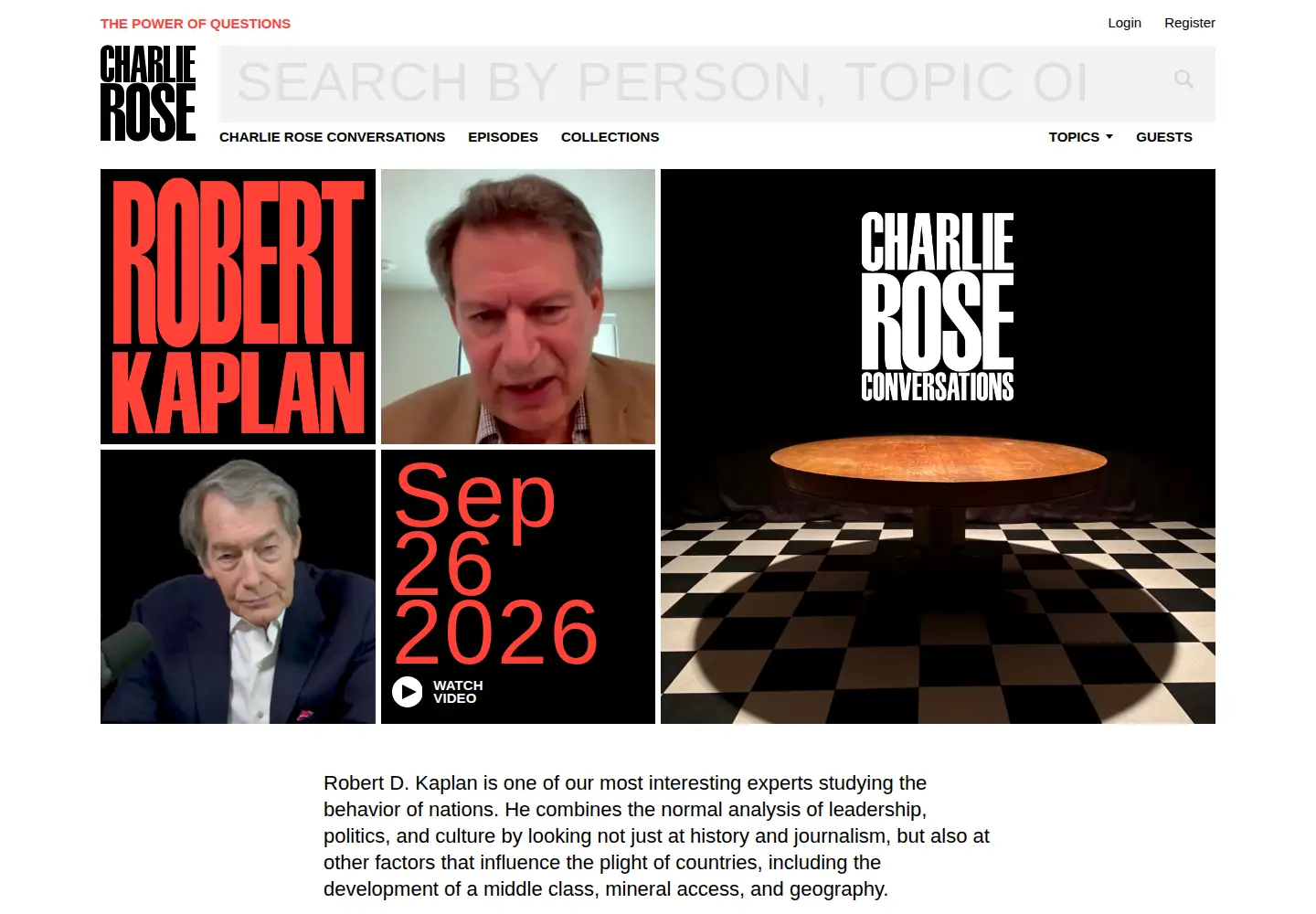 Screenshot of charlierose.com