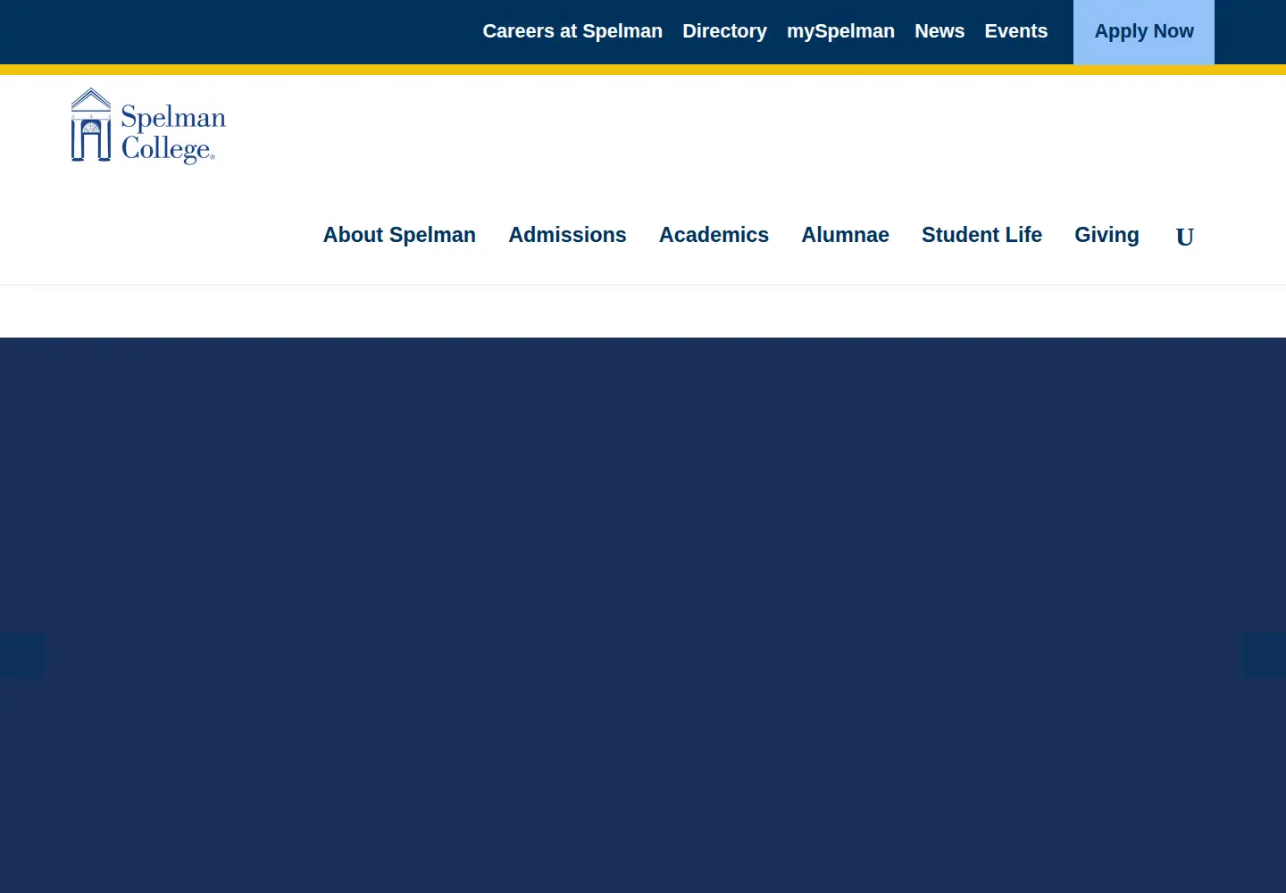 Screenshot of spelman.edu