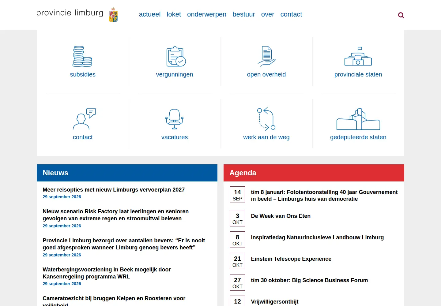 Screenshot of limburg.nl