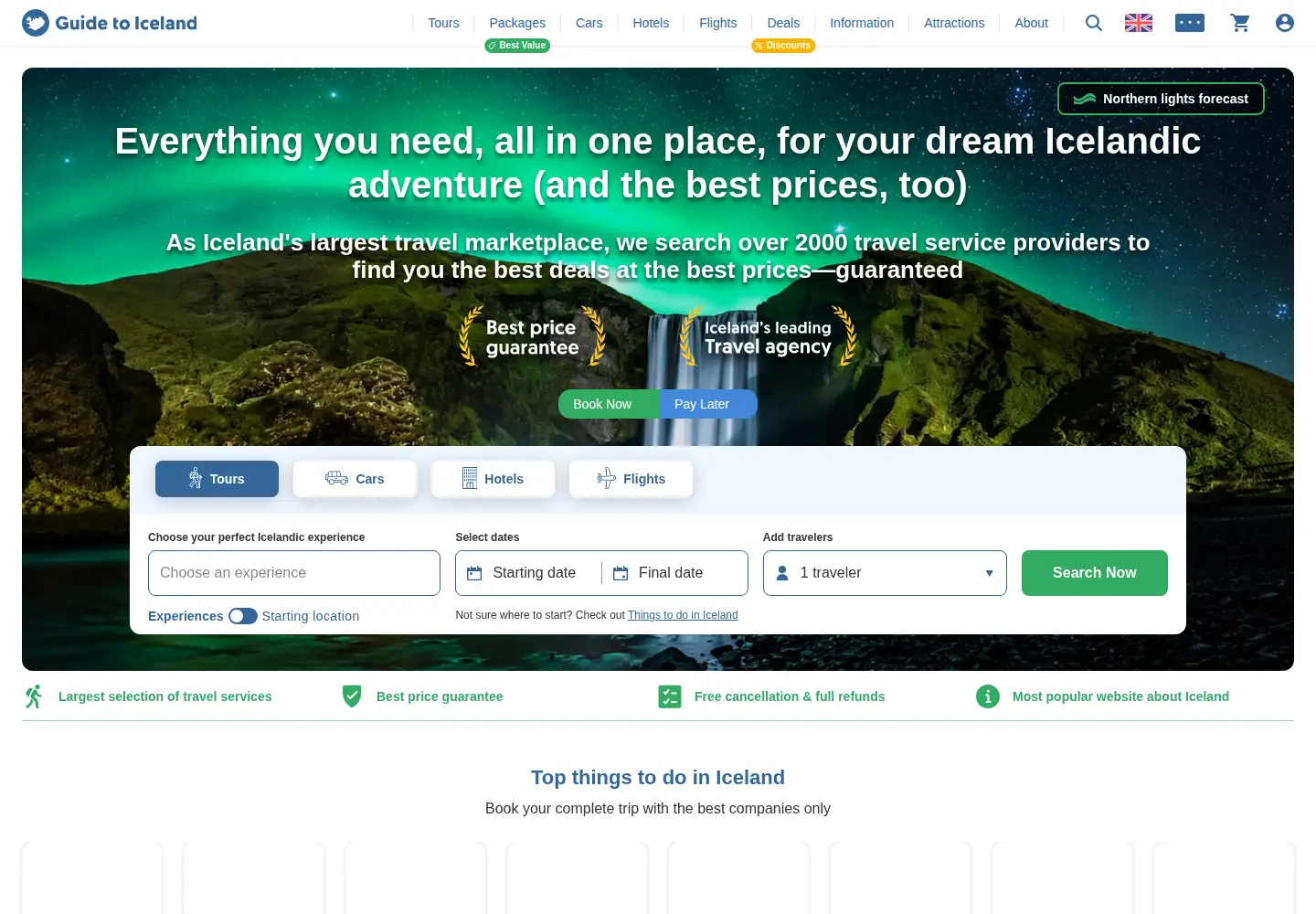 Screenshot of guidetoiceland.is