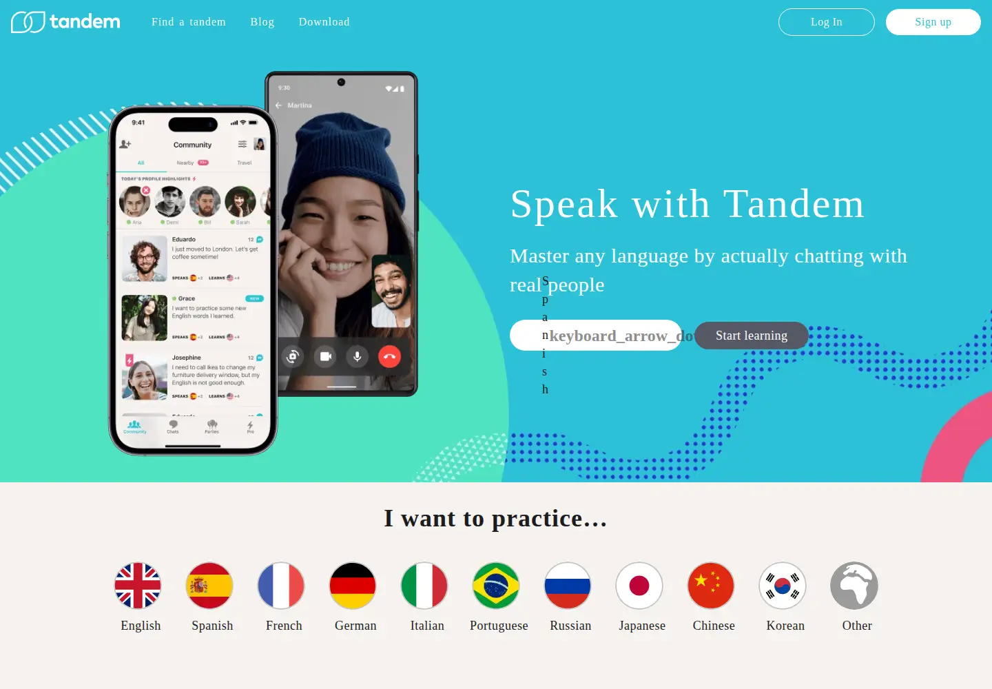 Screenshot of tandem.net