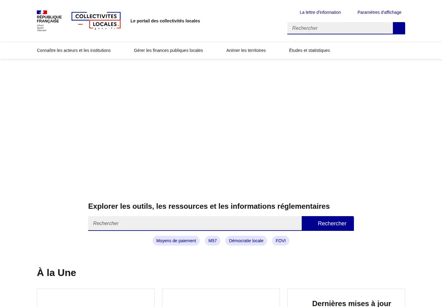 Screenshot of collectivites-locales.gouv.fr
