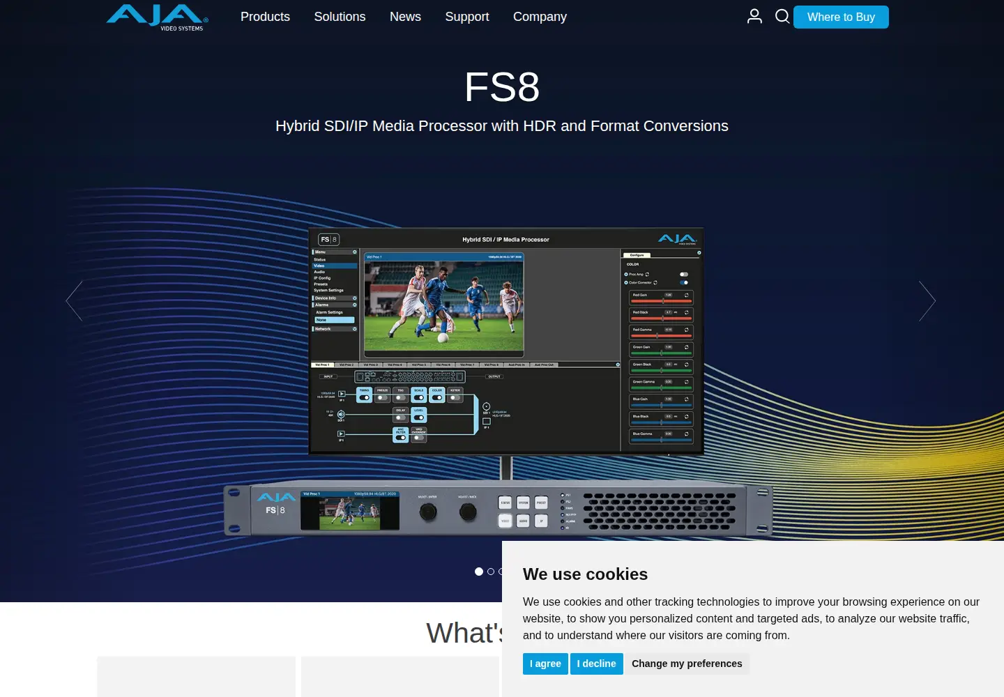 Screenshot of aja.com