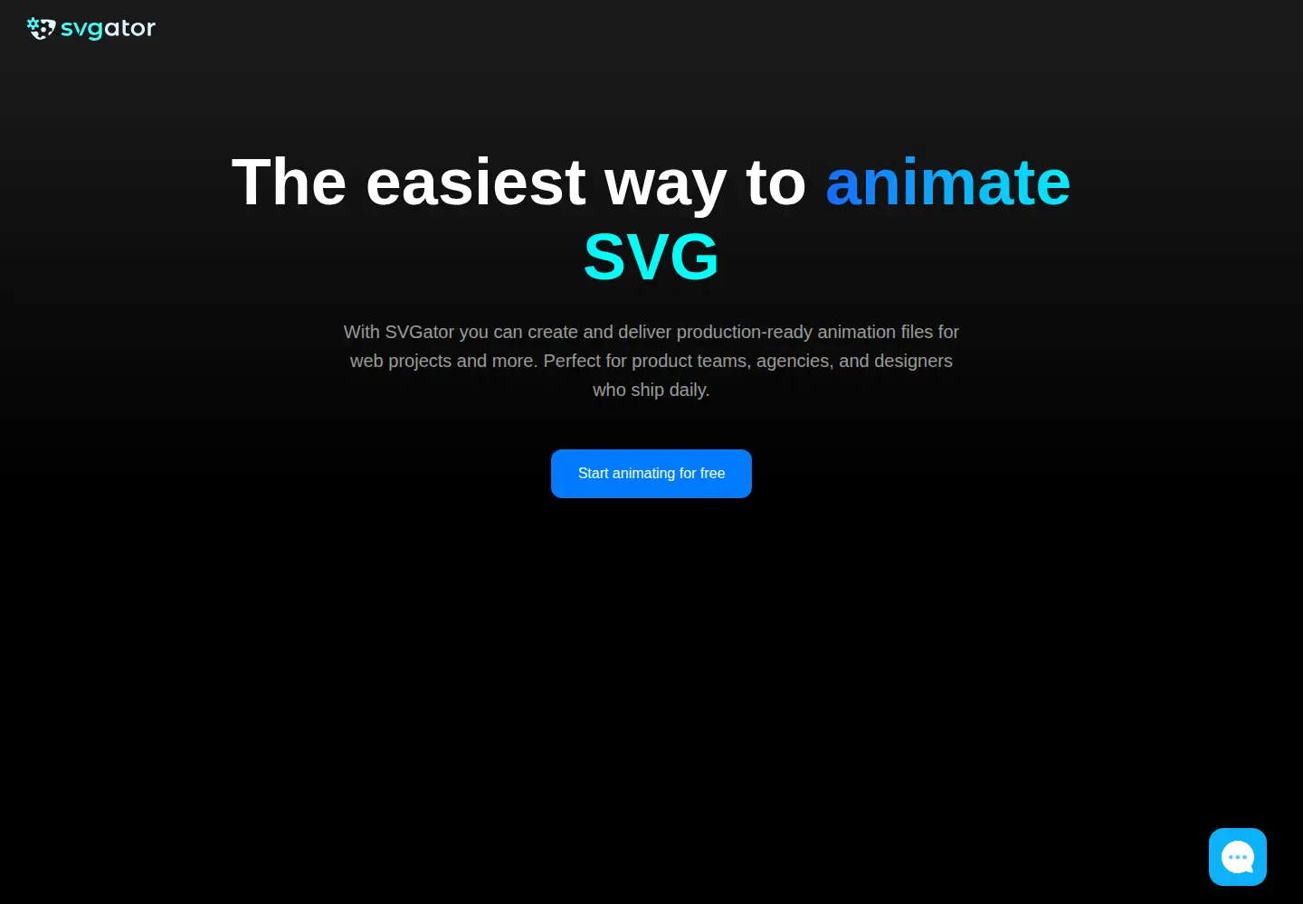 Screenshot of svgator.com