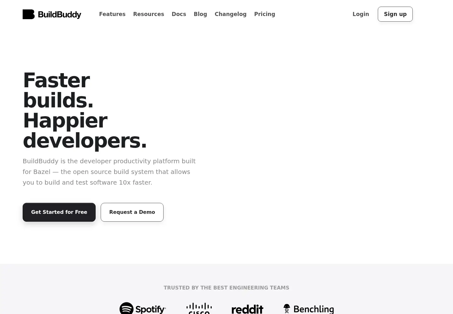Screenshot of buildbuddy.io