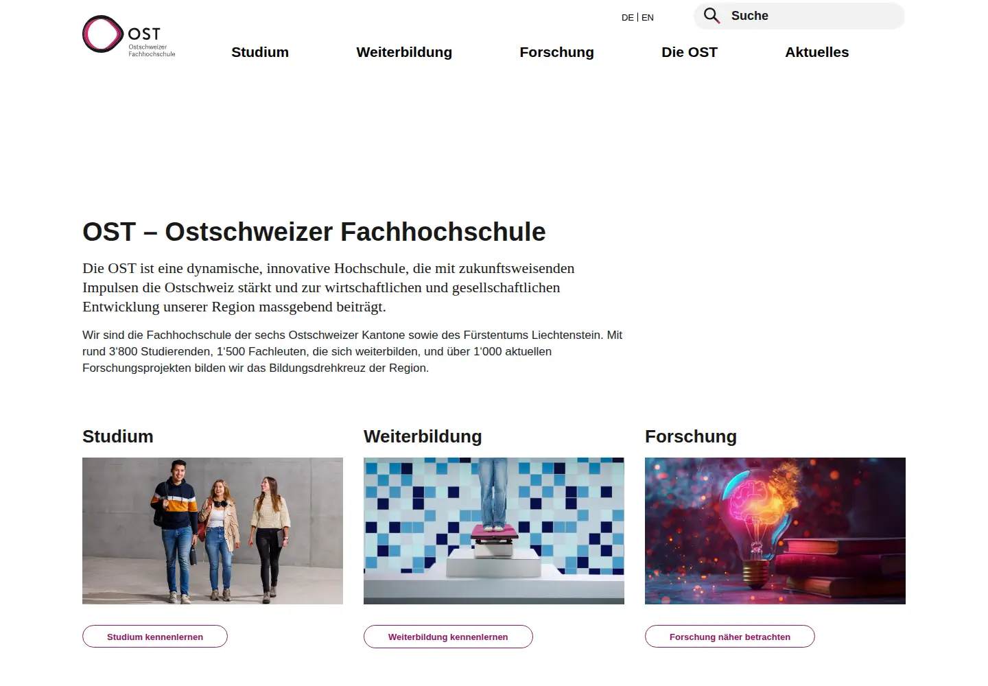 Screenshot of ost.ch