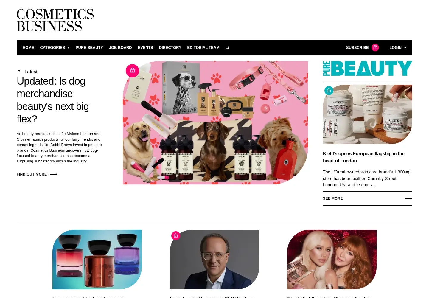 Screenshot of cosmeticsbusiness.com