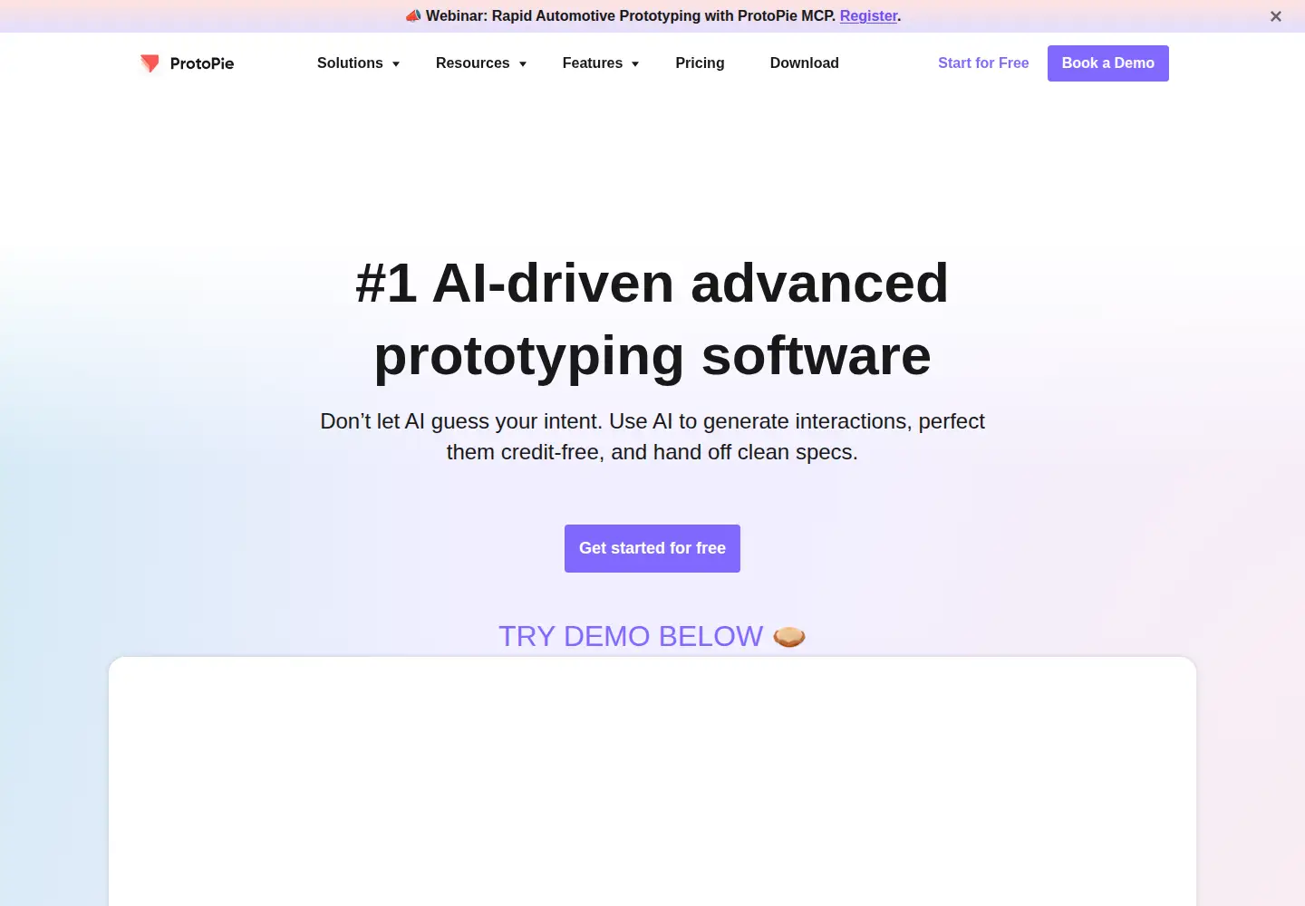 Screenshot of protopie.io