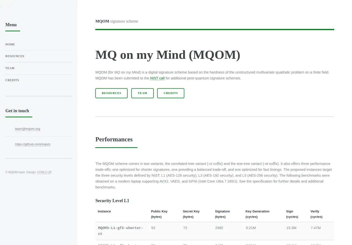 Screenshot of mqom.org