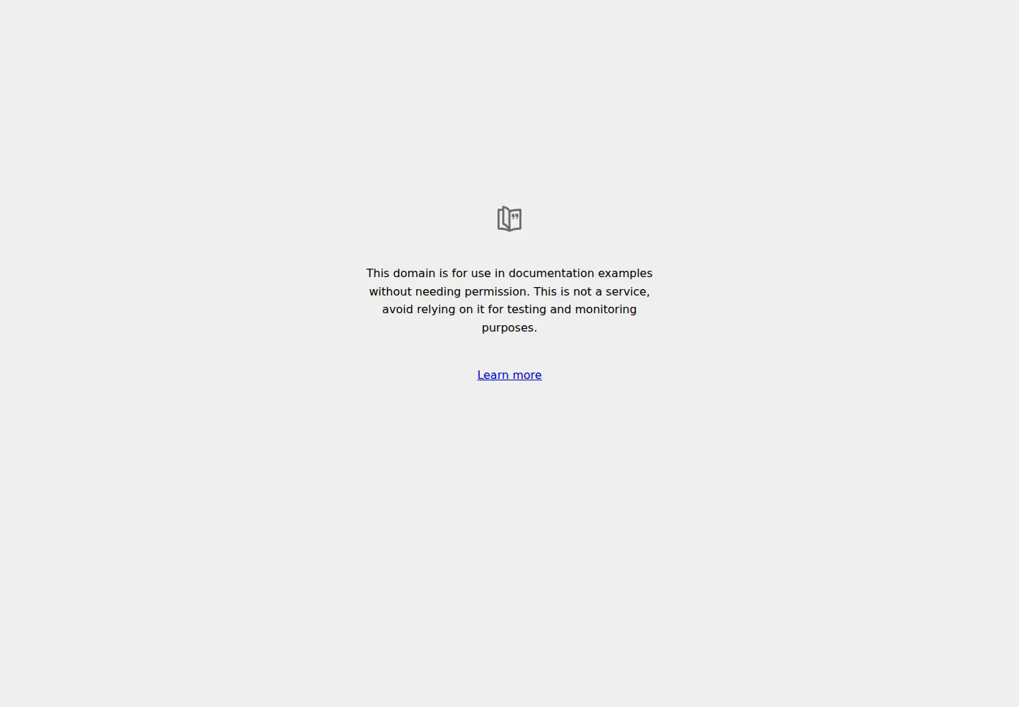 Screenshot of example.edu