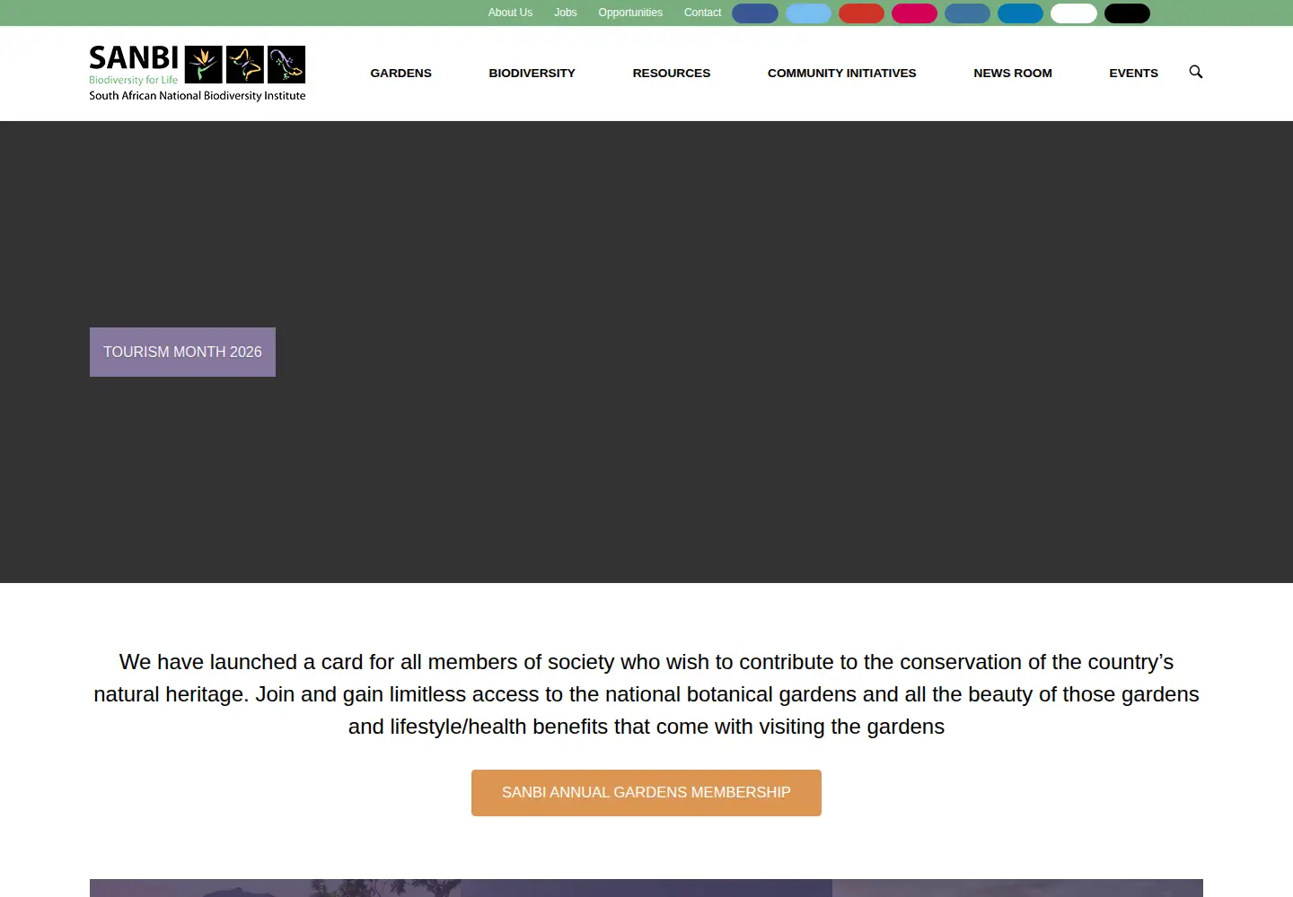 Screenshot of sanbi.org