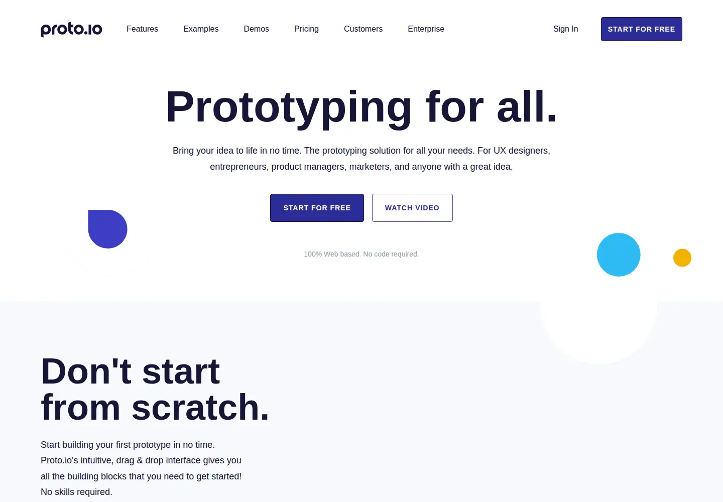Screenshot of proto.io