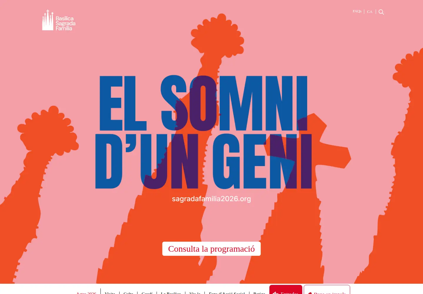 Screenshot of sagradafamilia.org