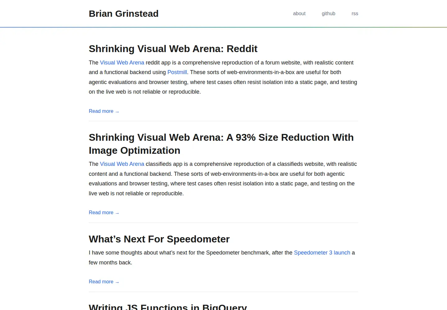 Screenshot of briangrinstead.com
