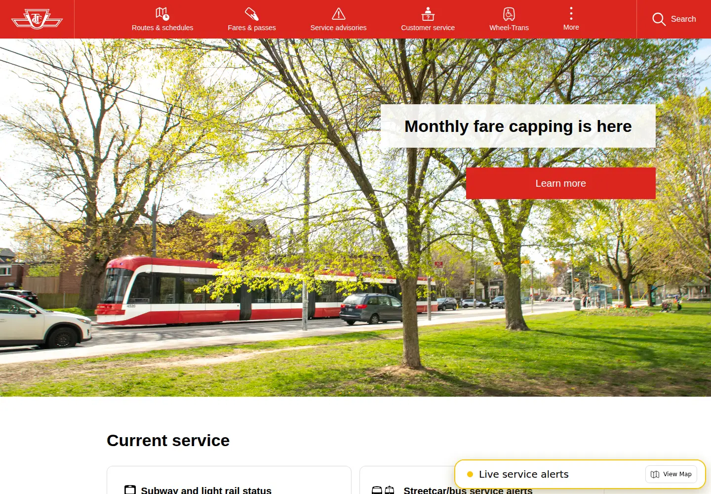 Screenshot of ttc.ca